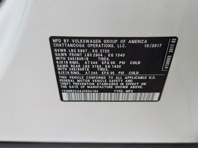 2018 Volkswagen Atlas 3.6L V6 SEL