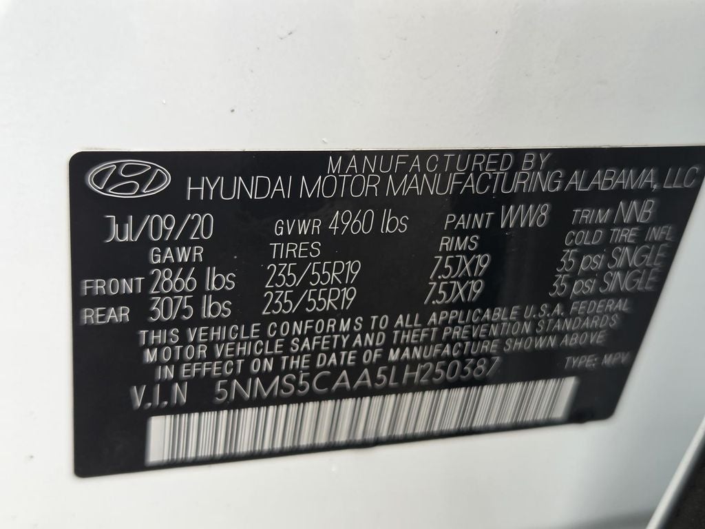 2020 Hyundai Santa Fe Limited 2.0T