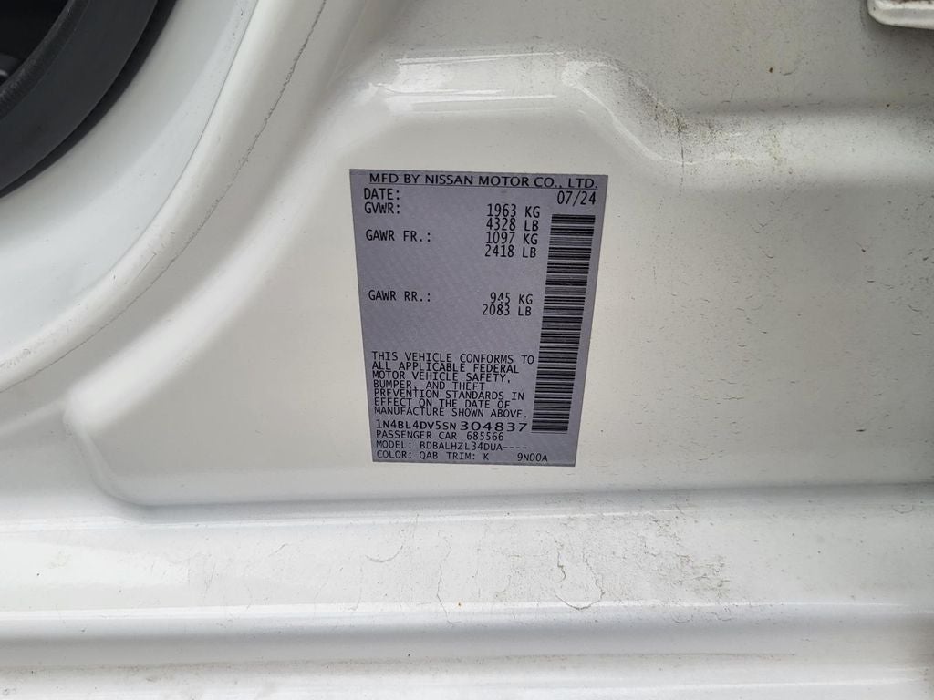 2025 Nissan Altima 2.5 SV