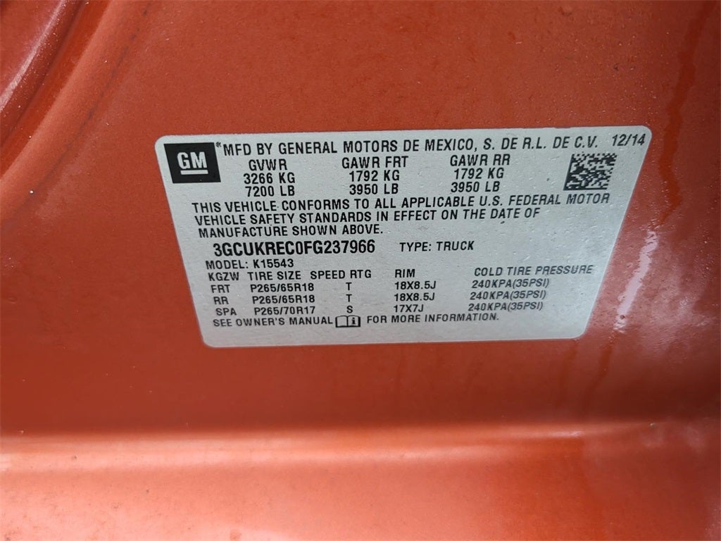 2015 Chevrolet Silverado 1500 LT LT2